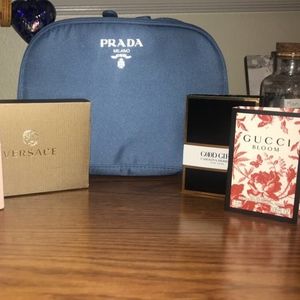 Prada Cosmetic Bag and Luxury Perfumes